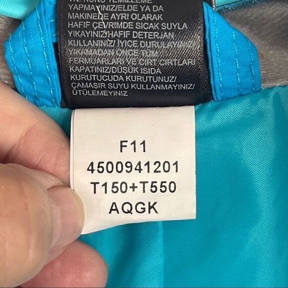 The North Face Resolve Jacket Waterproof Breathable Hooded Sky Blue L 14-16 - Picture 9 of 11